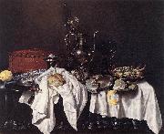 HEDA, Willem Claesz. Still-Life with Pie, Silver Ewer and Crab sg China oil painting reproduction